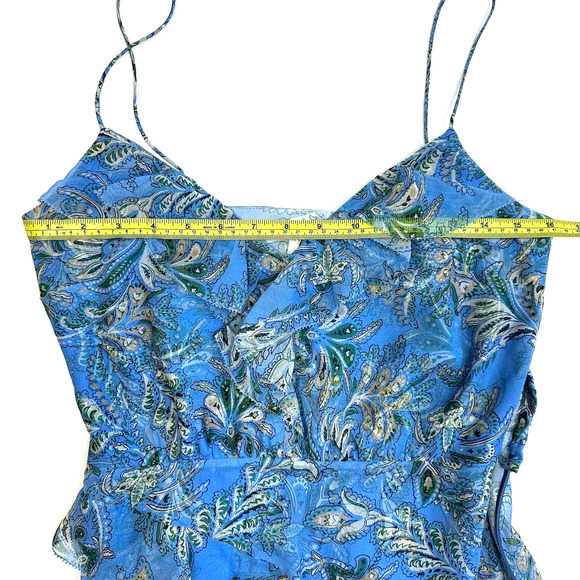 VERONICA BEARD Avenel Silk Ruffle Dress in Blue Sz 0 - Picture 13 of 15